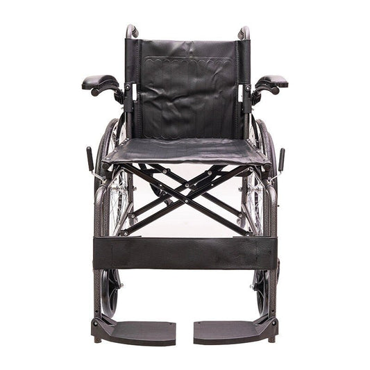 Silla De Ruedas En Acero Con Apoyabrazos Abatibles Konfort Plus KBE9119F - Dropket