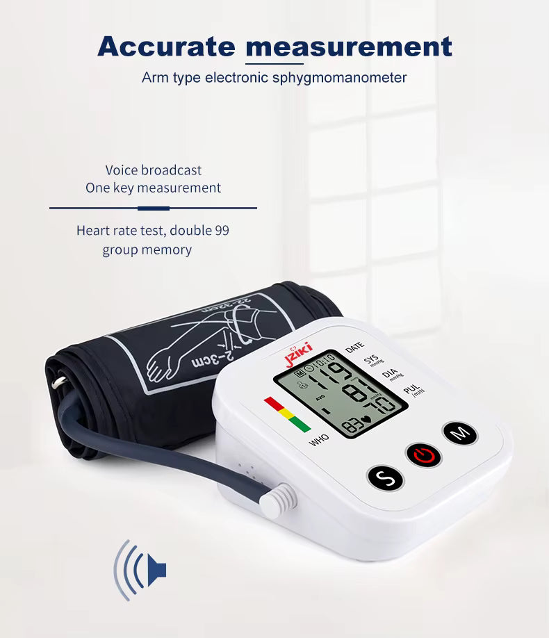 Tensiómetro Digital de Brazo con Voz en Español, Baterias y Adaptador