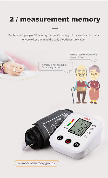 Tensiómetro Digital de Brazo con Voz en Español, Baterias y Adaptador