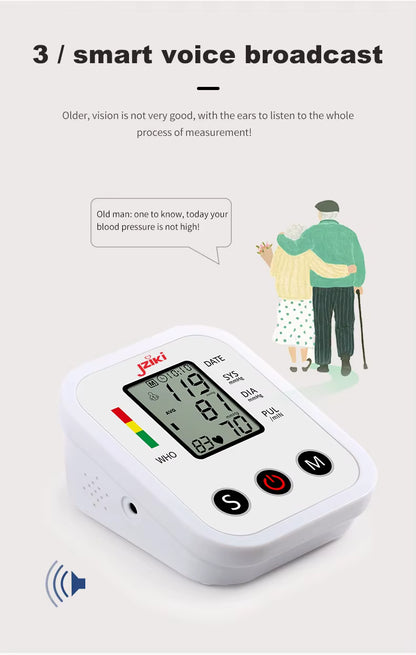 Tensiómetro Digital de Brazo con Voz en Español, Baterias y Adaptador