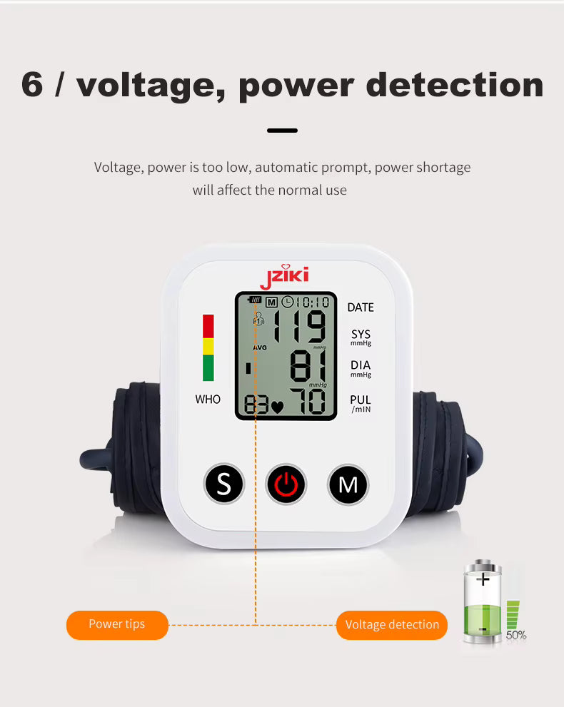 Tensiómetro Digital de Brazo con Voz en Español, Baterias y Adaptador