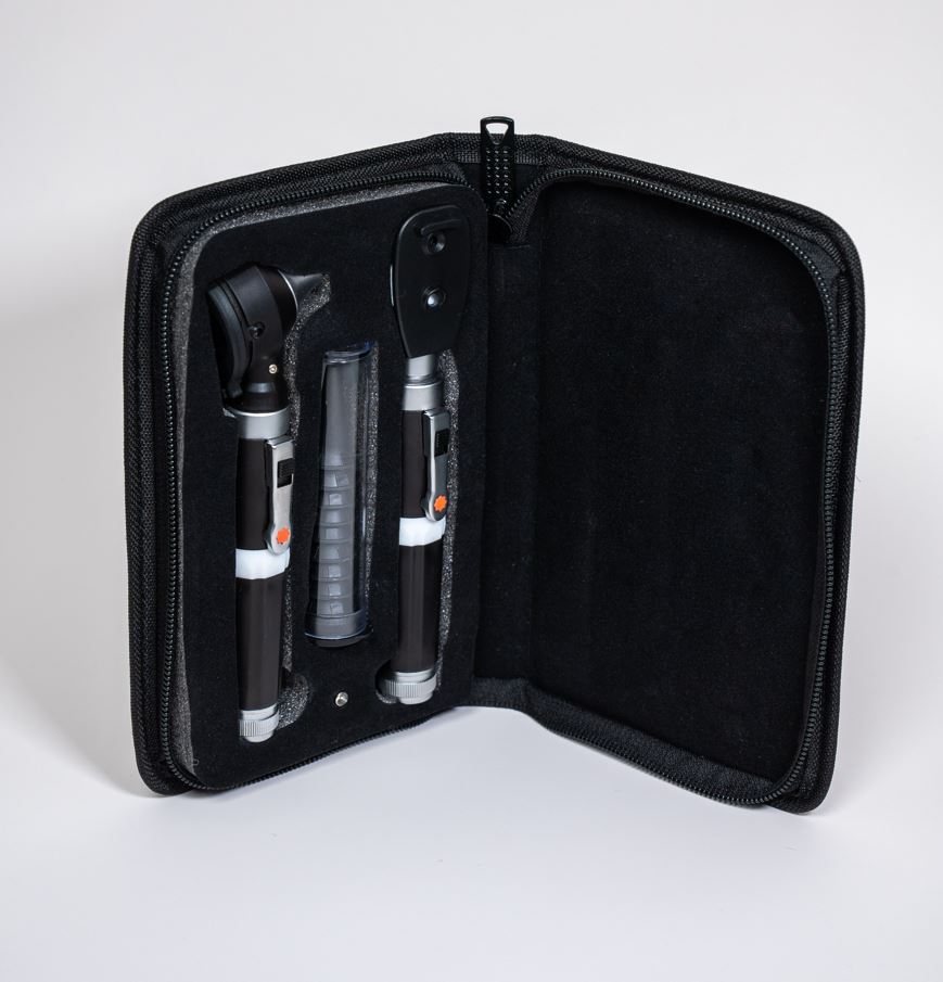 Kit de Diagnóstico Otoscopio y Oftalmoscopio de Fibra Óptica LED – Profesional