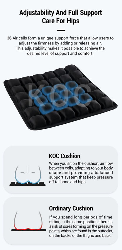 Cojín Antiescaras de Aire para Silla de Ruedas - Dropket