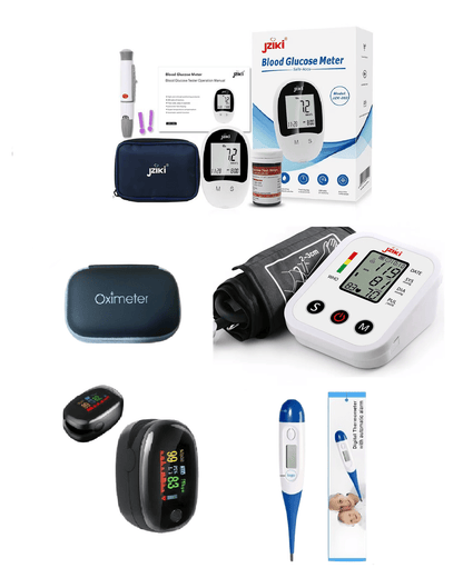 Combo 2: Tensiómetro Digital + Glucómetro + Oxímetro y Termómetro - Dropket
