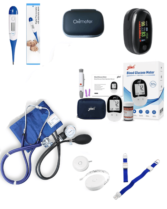 Combo 4: Tensiómetro Manual + Fonendoscopio + Oxímetro + Glucómetro - Dropket