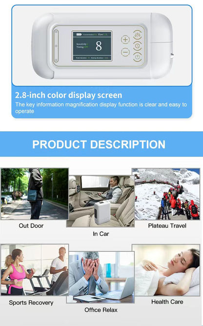 Concentrador de Oxígeno Portátil – Compacto y Recargable - Dropket
