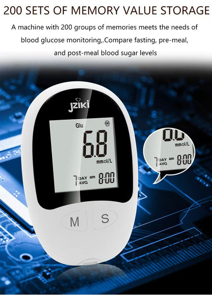 Glucómetro Digital con 100 Tirillas y 100 Lancetas - Dropket