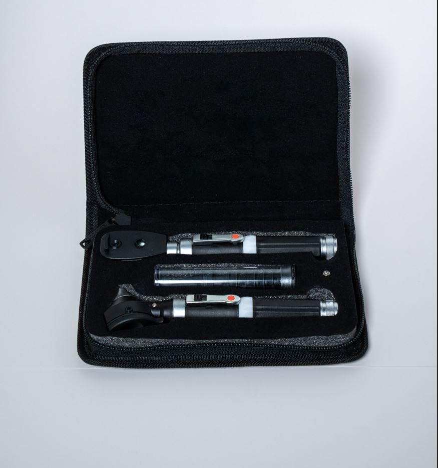 Kit de Diagnóstico Otoscopio y Oftalmoscopio de Fibra Óptica LED – Profesional - Dropket