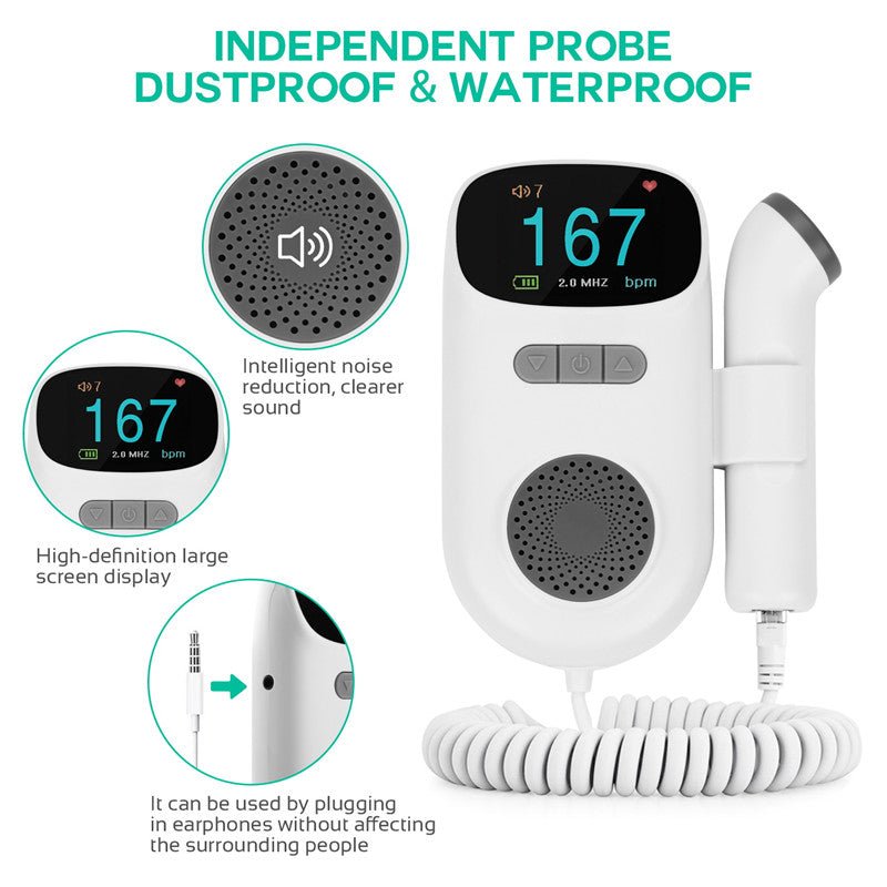 Monitor Doppler Fetal con Audio Claro y Pantalla Grande - Dropket