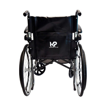 Silla De Ruedas En Acero Con Apoyabrazos Abatibles Konfort Plus KBE9119F - Dropket