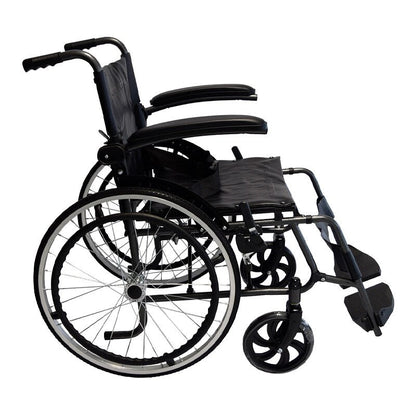 Silla De Ruedas En Acero Con Apoyabrazos Abatibles Konfort Plus KBE9119F - Dropket